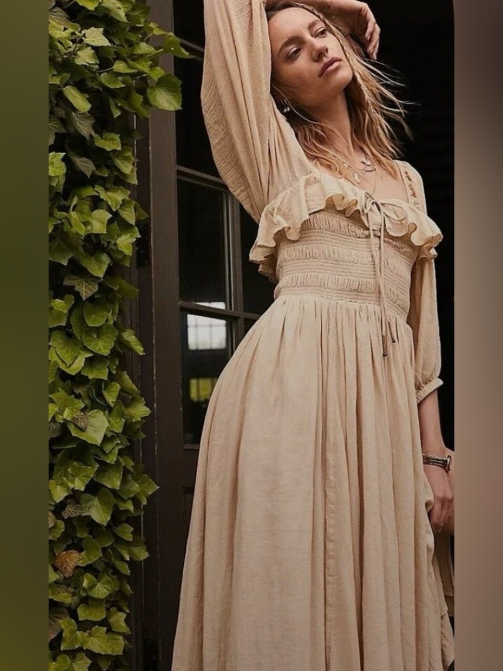 Free People Oasis Midi Dress in Nomadic Desert Size XS - Picture 2 of 9